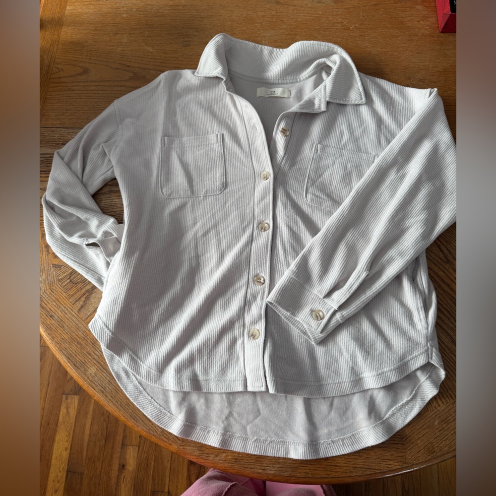 Thread and supply over size shacket